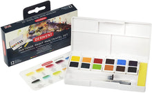 Load image into Gallery viewer, Derwent Inktense 12 Half Pan Paint Set
