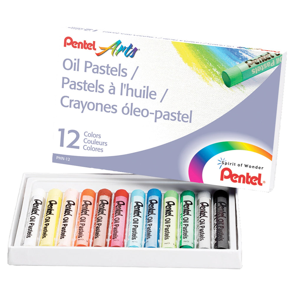 Pentel Arts - 12 Boxed Oil Pastels