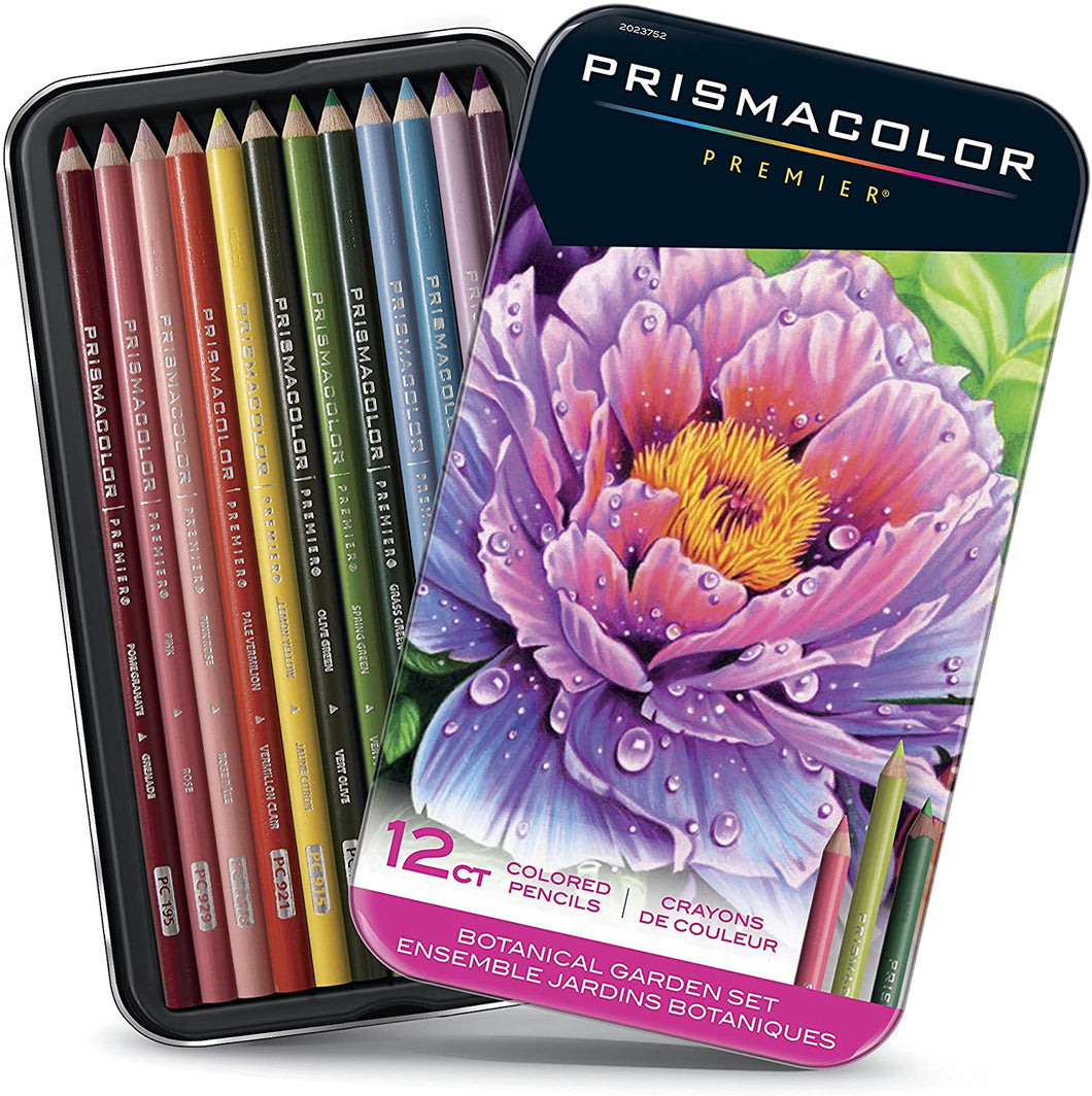 Prismacolor Premier Coloured Pencil Tin-Botanical Garden 12/ST