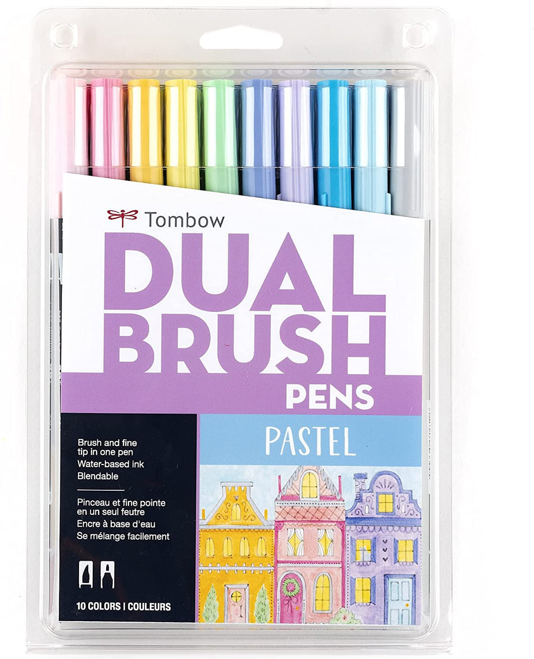 Tombow Dual Brush Pens - 10 Pack Pastel Shades