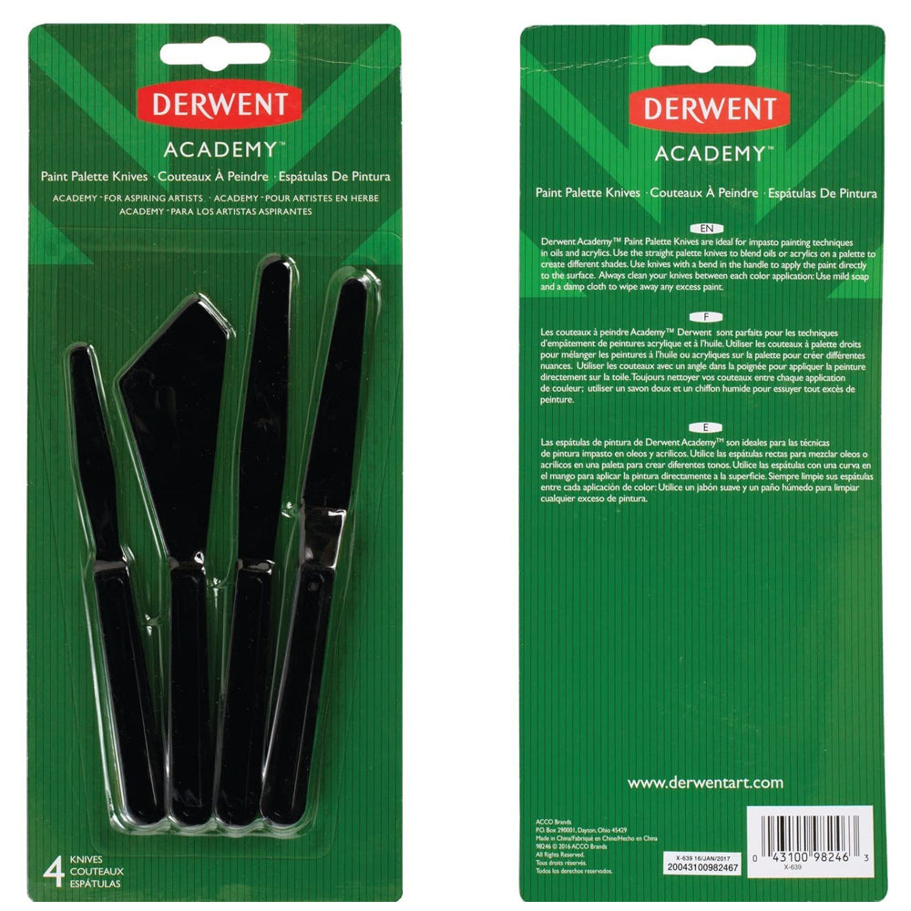 Derwent - Academy Paint Palette Knives 4/pk