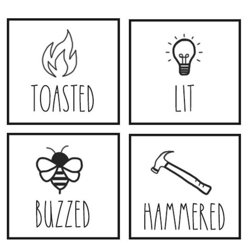 Set 4 Humour Coasters