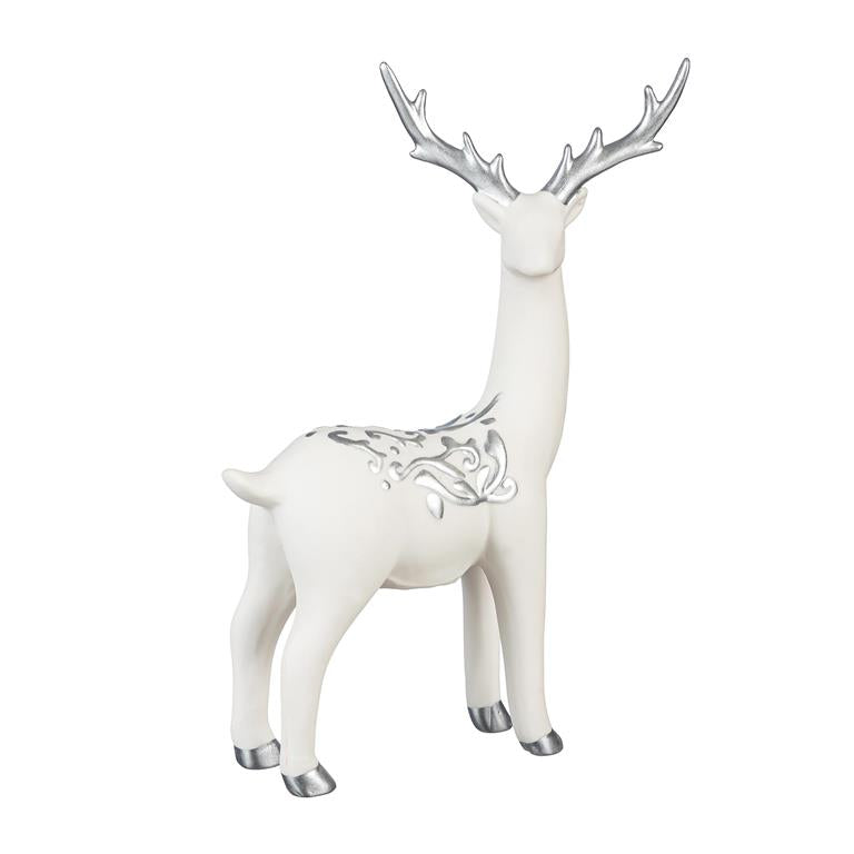 Season to Sparkle Table Décor Deer with Metallic Embellishment Ceramic Set 2
