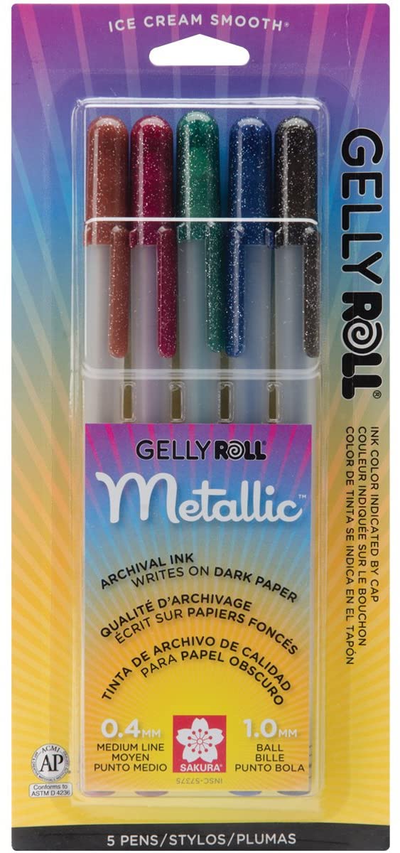 Sakura Gelly Roll - 5 Pack Dark Metallic Pens