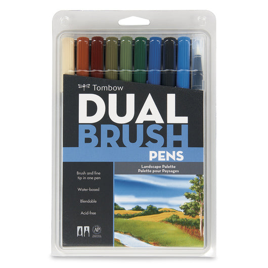 Tombow Dual Brush Pens - 10 Pack Landscape Palette